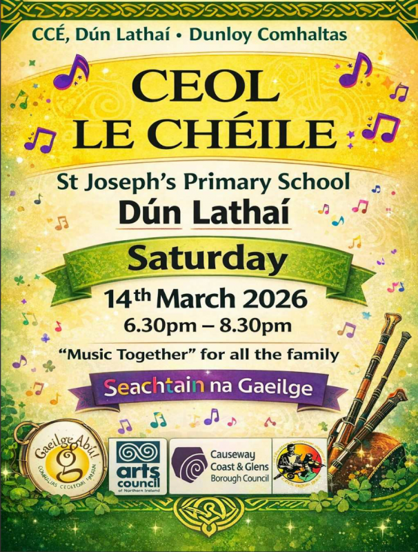 Dunloy Comhaltas Event for Seachtain na Gaeilige